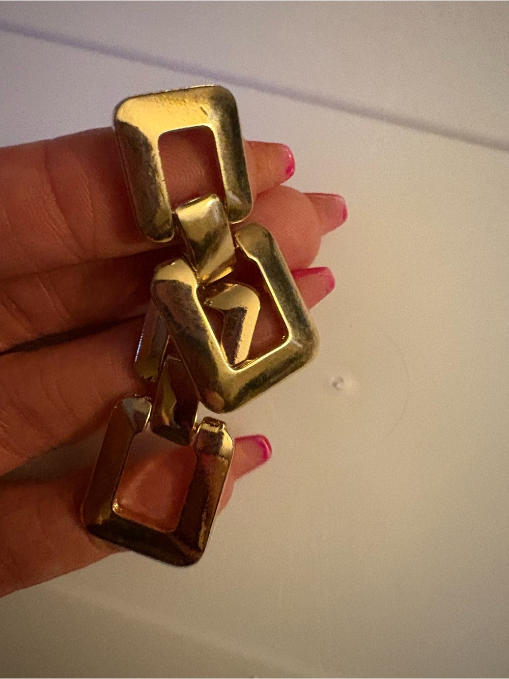 Gold Link Drop Earrings - Women Jewelry